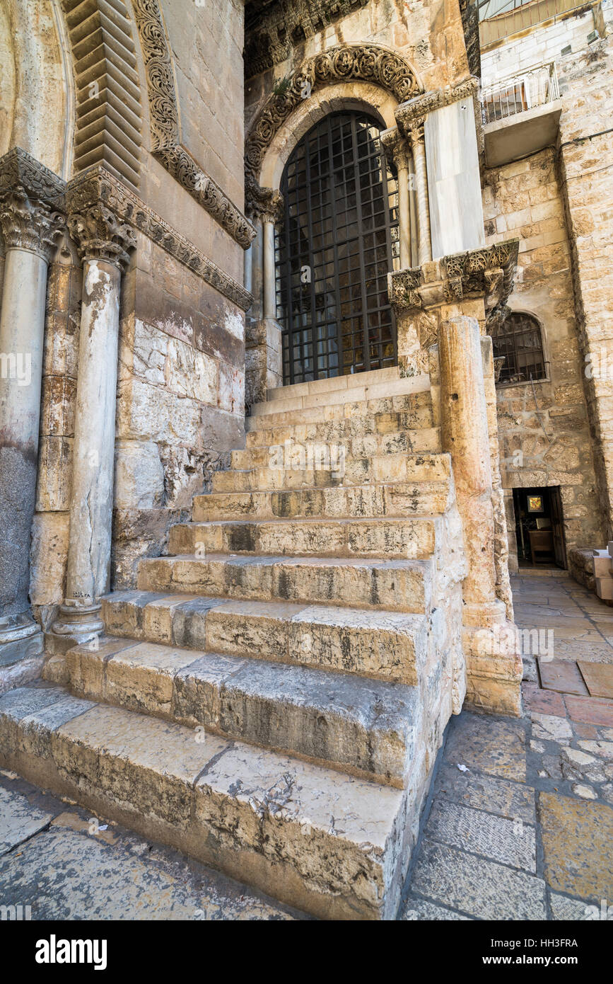 Église du Saint Sépulcre, Jérusalem, Israël, Moyen Orient Banque D'Images