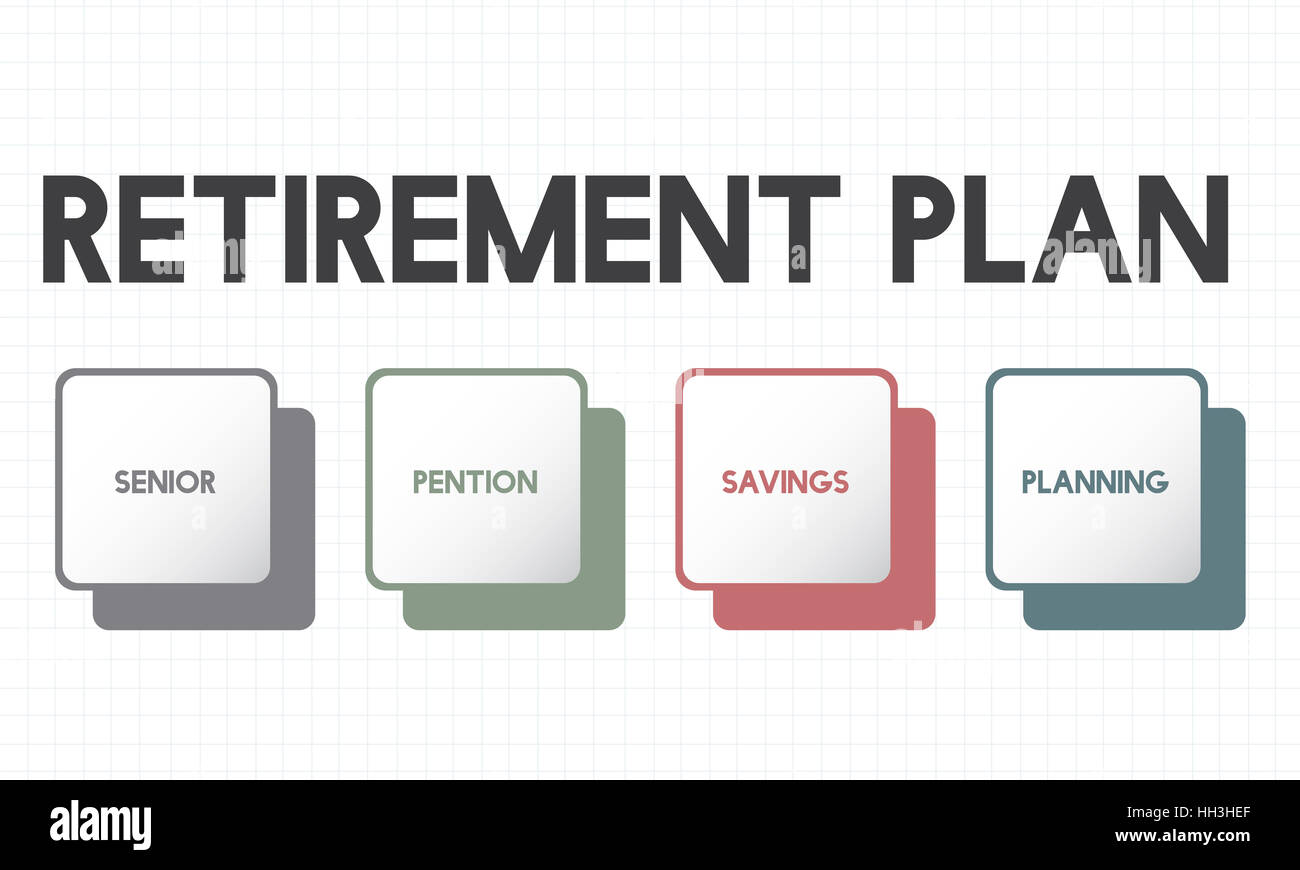 Le budget du Plan de retraite placement Concept Banque D'Images