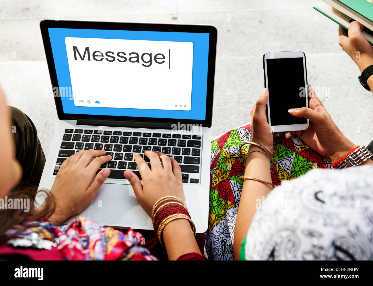 Message SMS du réseau social Communication Concept Banque D'Images