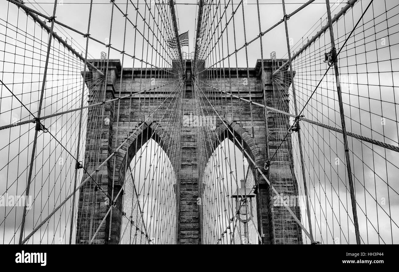 Quartier de brooklyn de new york city Banque d'images noir et blanc - Alamy