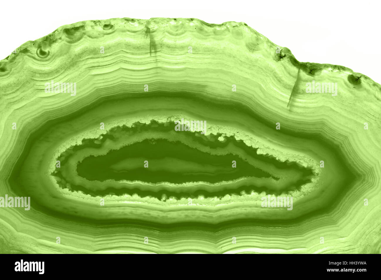 Résumé fond vert - tranche d'agate (PANTONE 15-0343 macro minéraux verdure) Banque D'Images