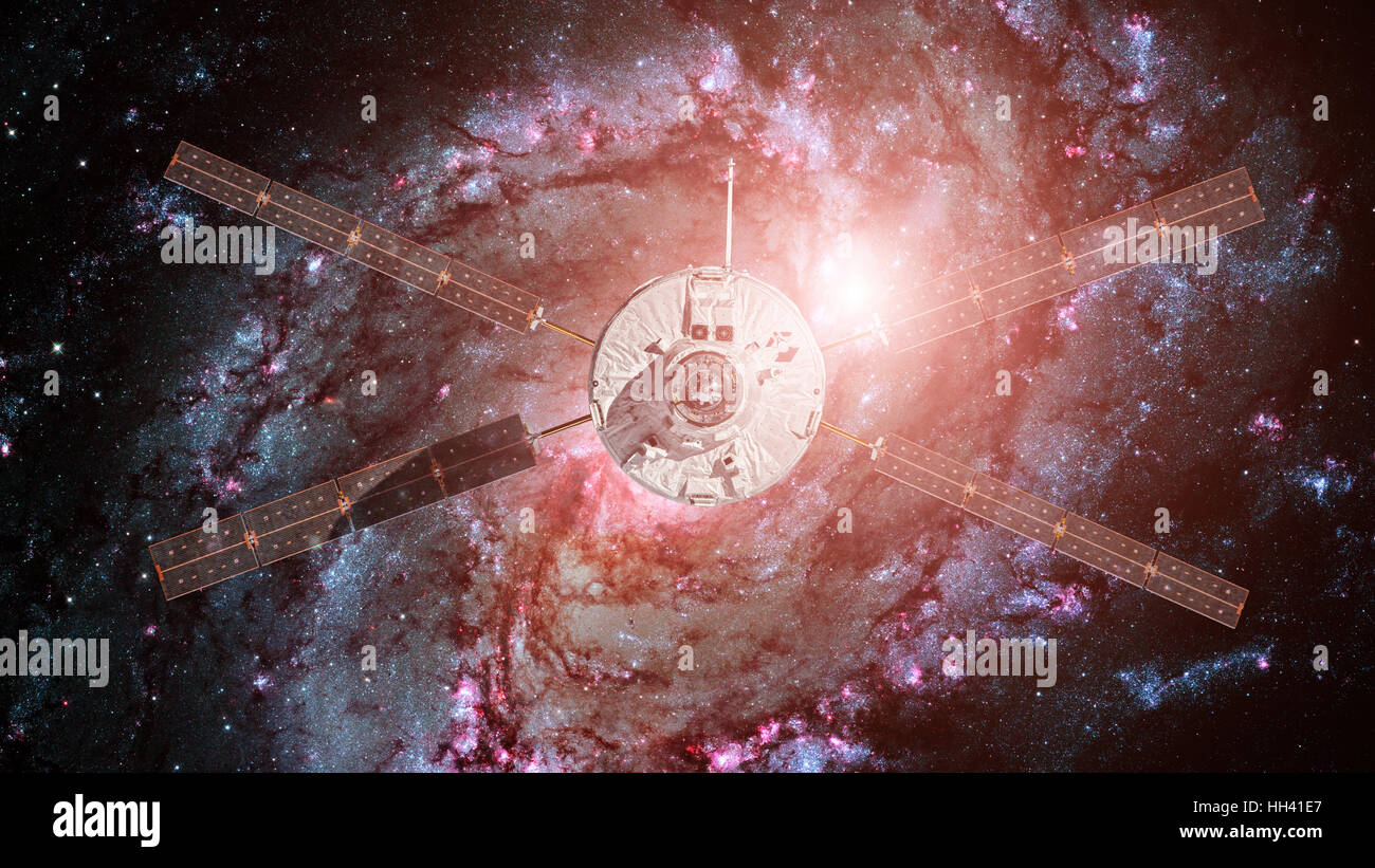 L'Agence spatiale européenne d'Automated Transfer Vehicle-4 dans l'espace. Banque D'Images