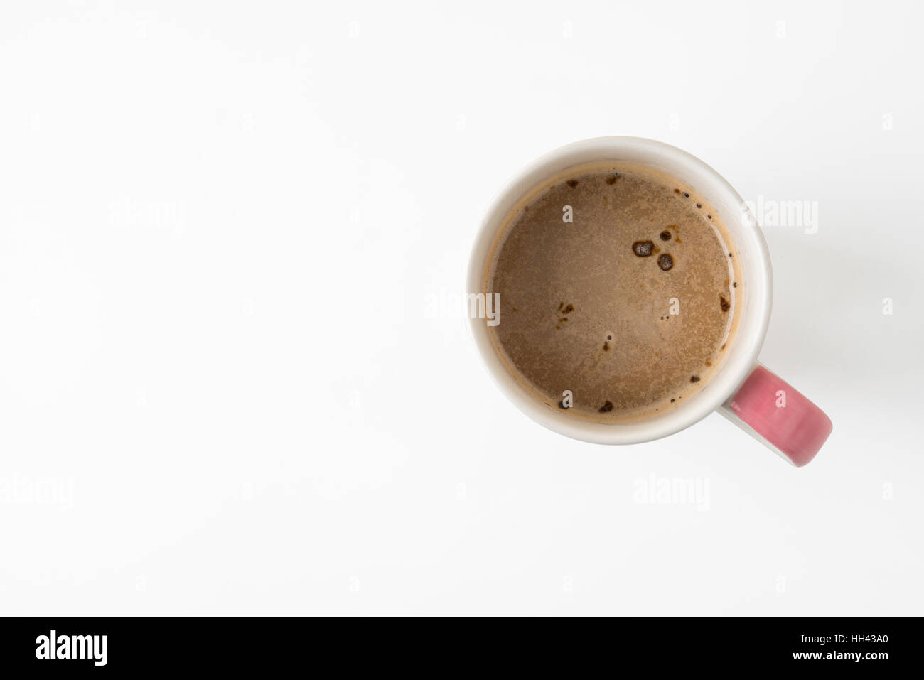 Tasse de café au lait isolated on white Banque D'Images