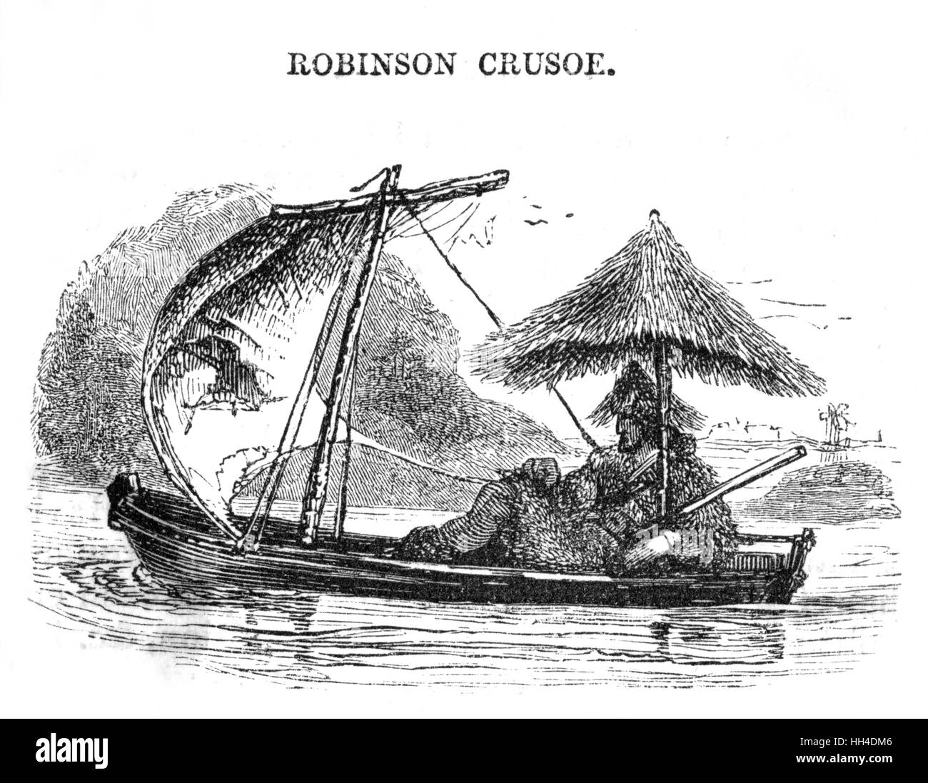 ROBINSON CRUSOE/BATEAU Banque D'Images