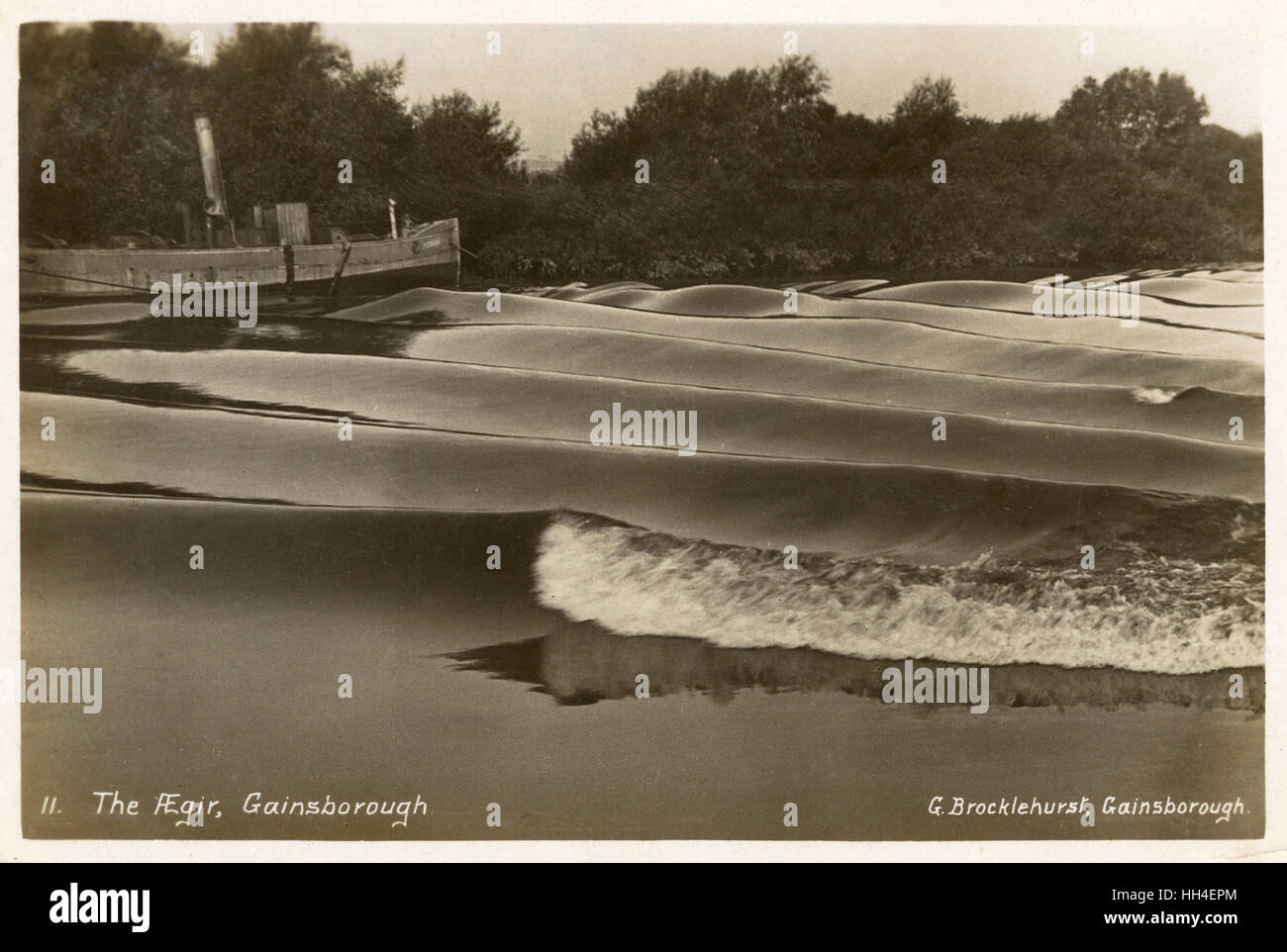 Le Trent Aegir à Gainsborough - Tidal Bore Banque D'Images