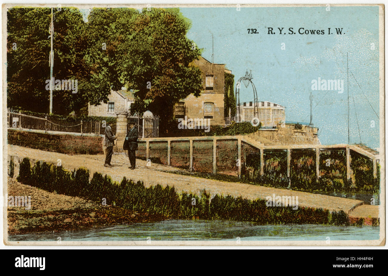 L'entrée du Royal Yacht Squadron à Cowes, IOW Banque D'Images