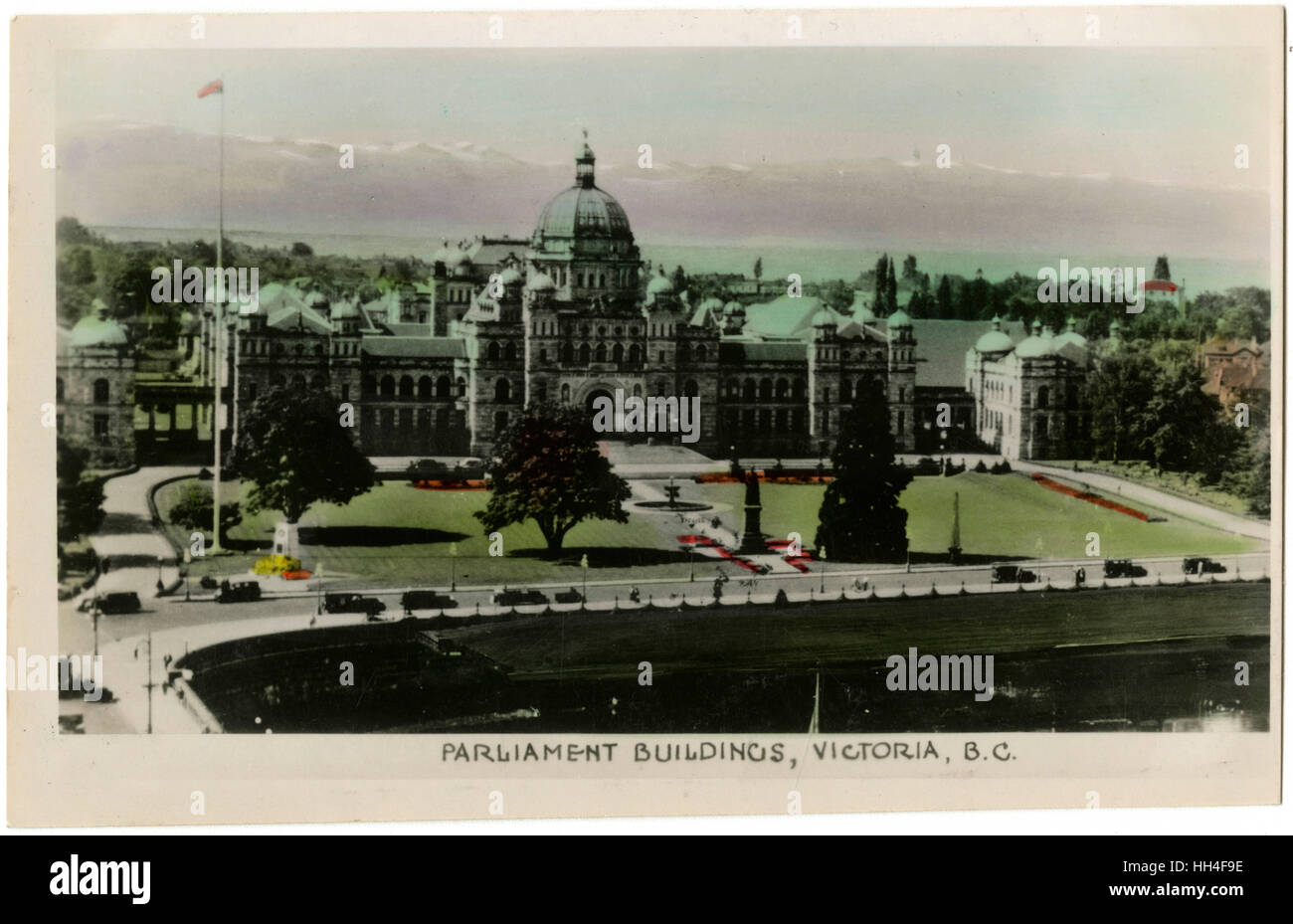 Colombie-britannique, Canada - Les édifices du Parlement, Victoria Banque D'Images