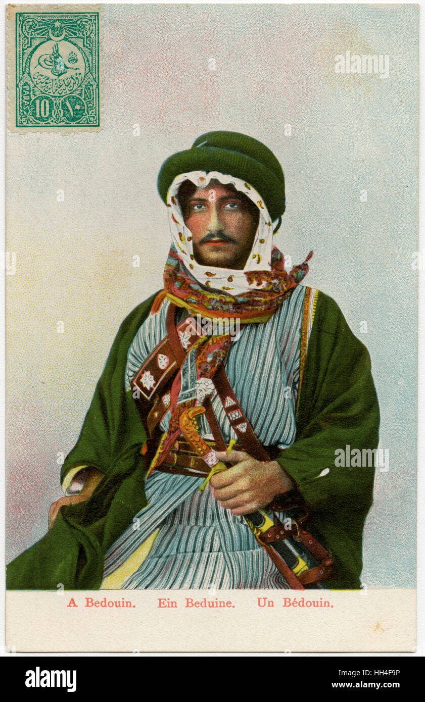 Un homme bédouins du Moyen-Orient Banque D'Images