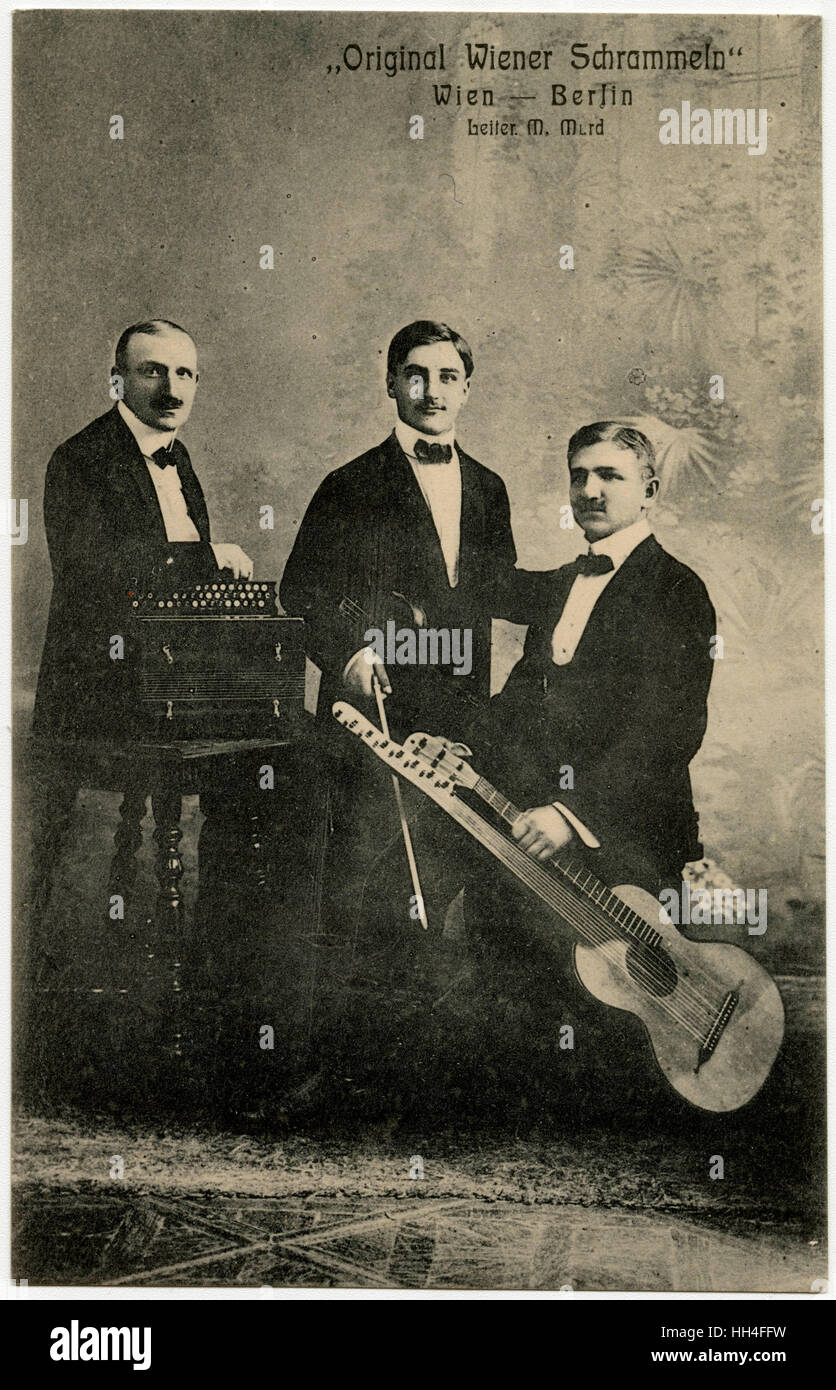 Trio musical autrichien - « Original Wiener Schrammeln » Banque D'Images