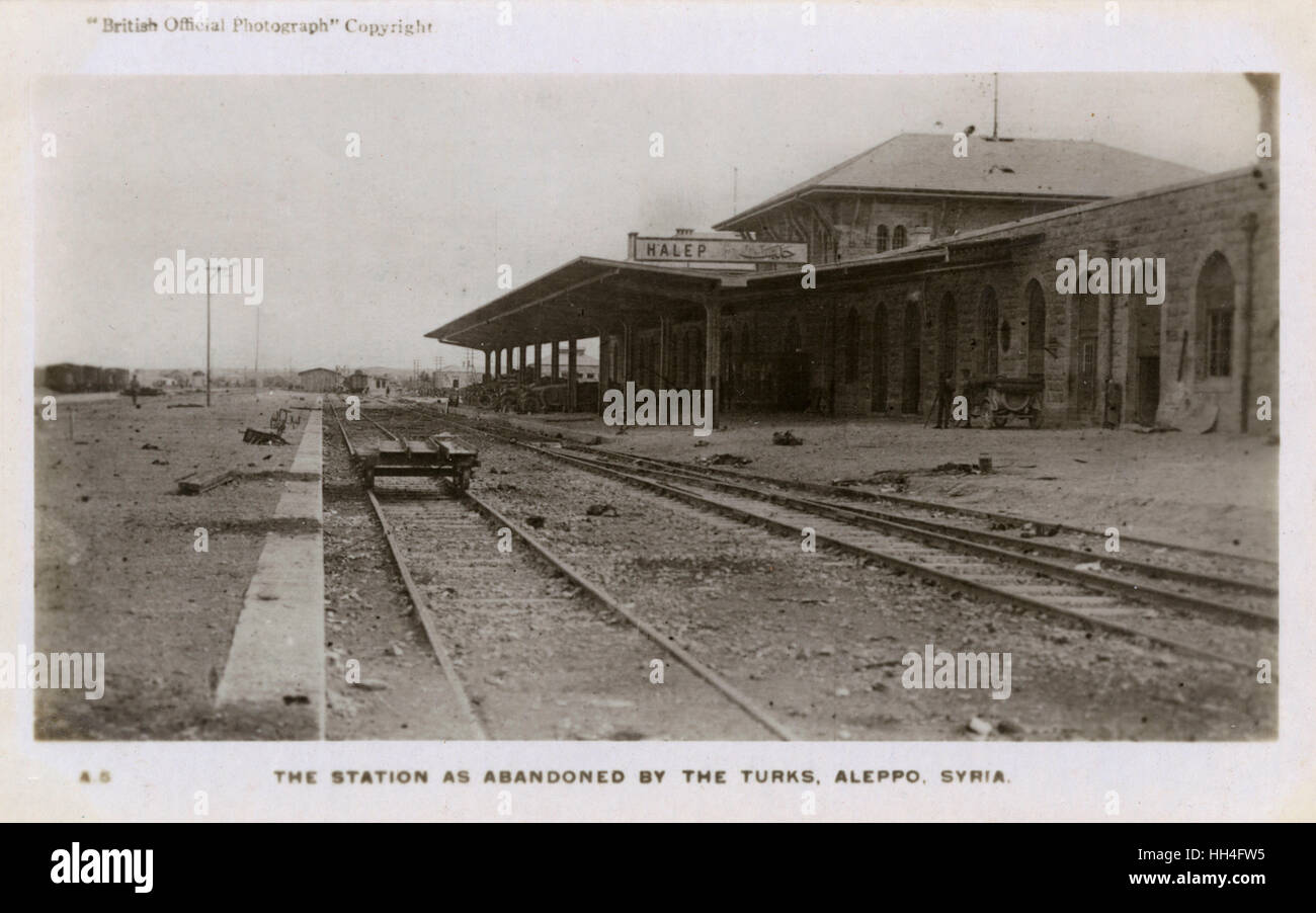 Gare abandonnée par les Turcs - Alep, Syrie Banque D'Images