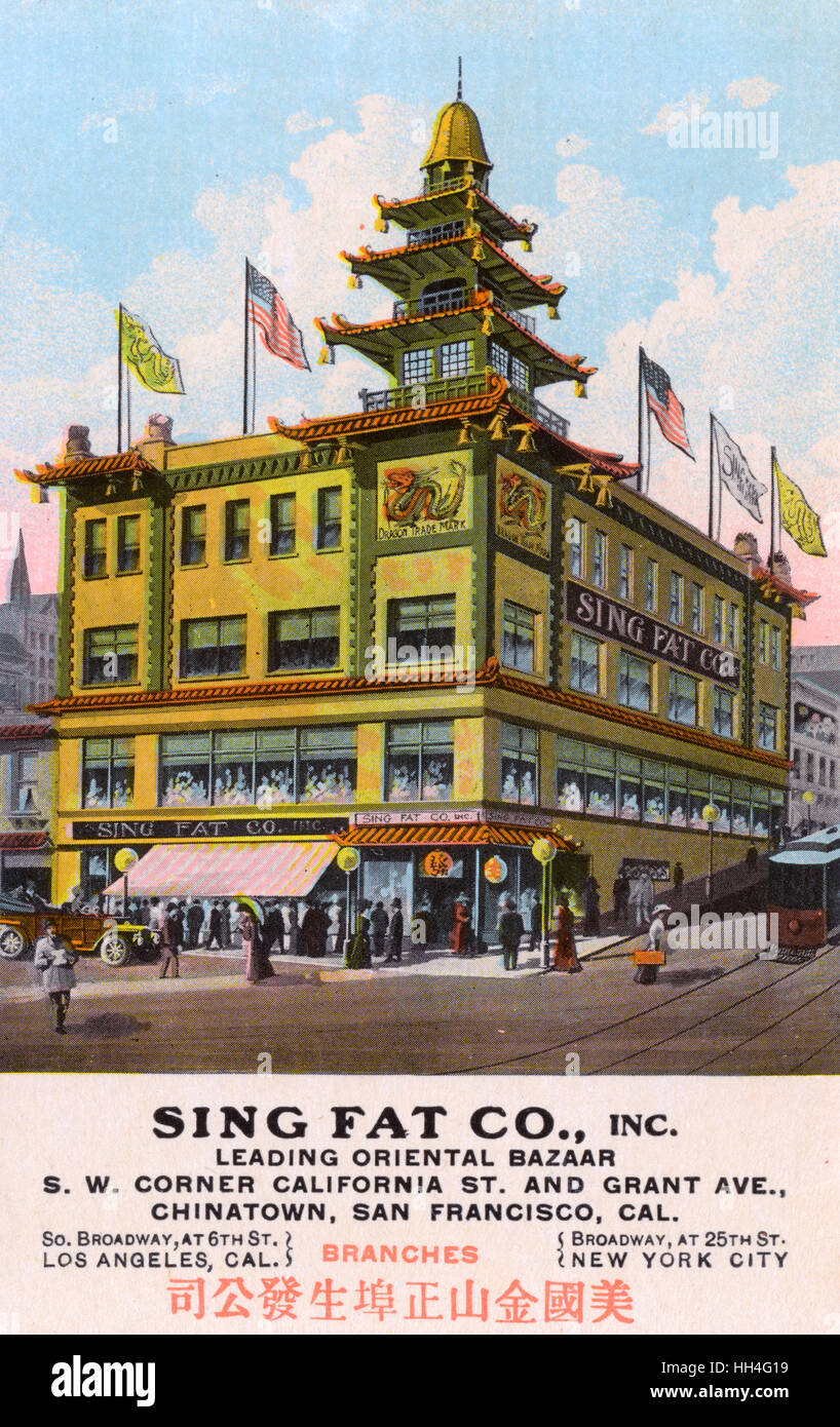 Sing Fat Co, Chinatown, San Francisco, États-Unis Banque D'Images