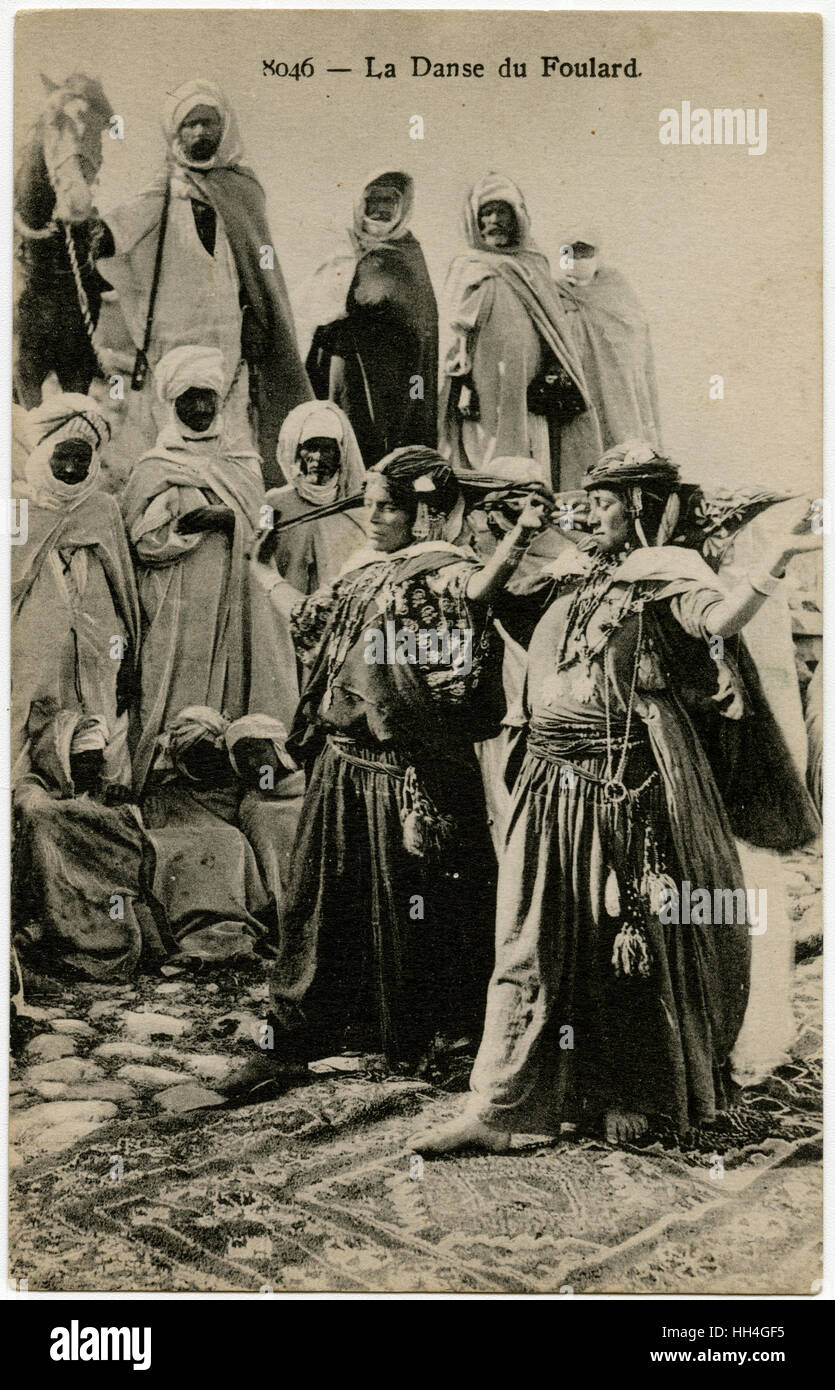 L'Écharpe de la danse - l'Algérie, l'Afrique du Nord Banque D'Images