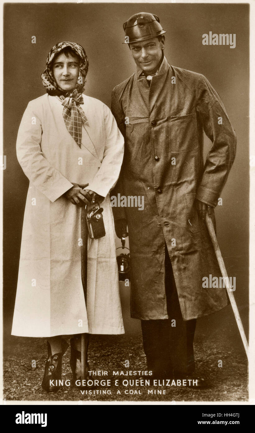 Visite de la mine de charbon Duke and Duchess of York - Durham Banque D'Images