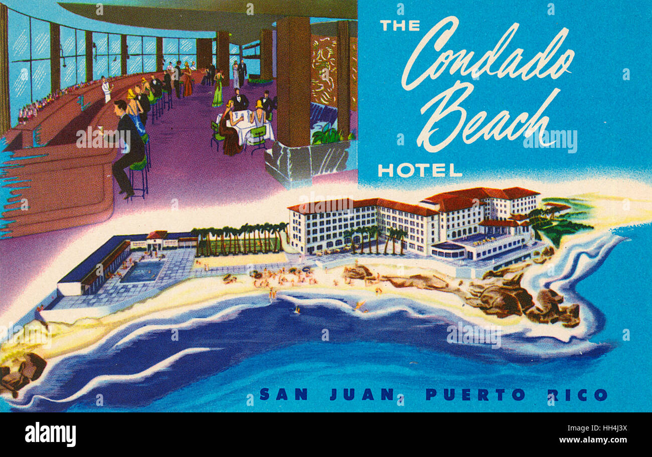 Condado Beach Hotel, San Juan, Porto Rico Banque D'Images