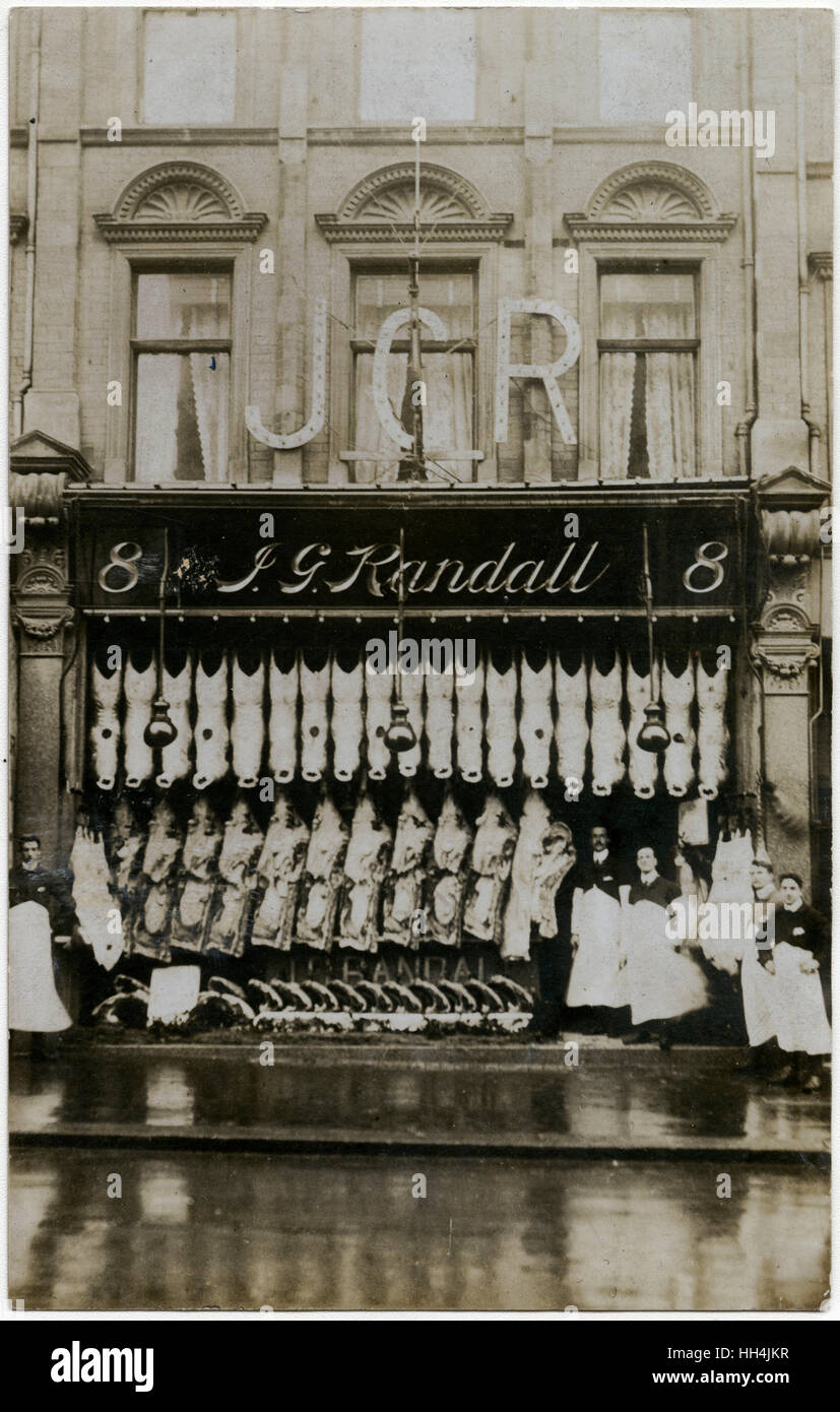 Butchers Shop de J G Randall de Muswell Hill Road, Londres Banque D'Images