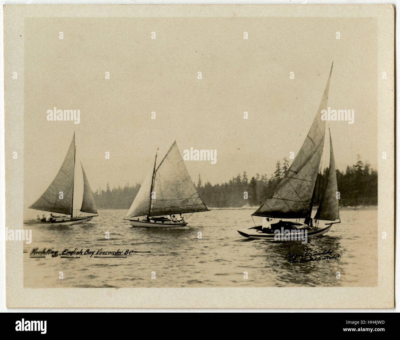 Vancouver, Canada - Yachting dans la baie English Banque D'Images