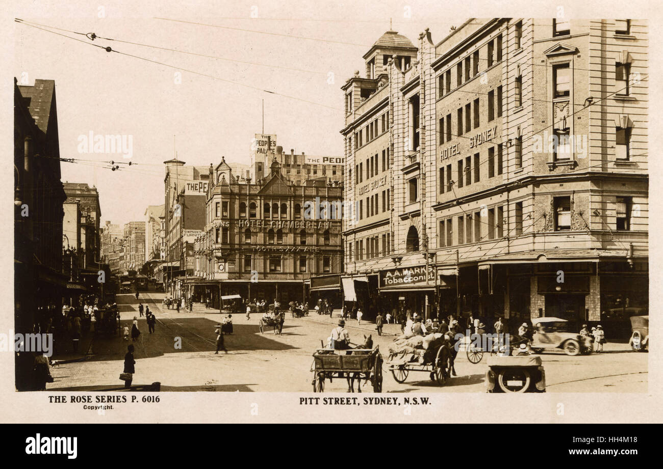 Pitt Street, Sydney, Nouvelle-Galles du Sud, Australie Banque D'Images