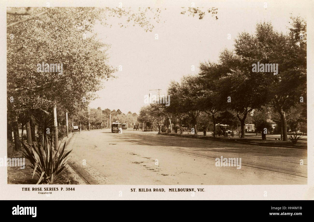 St. Kilda Road, Melbourne, Victoria, Australie Banque D'Images