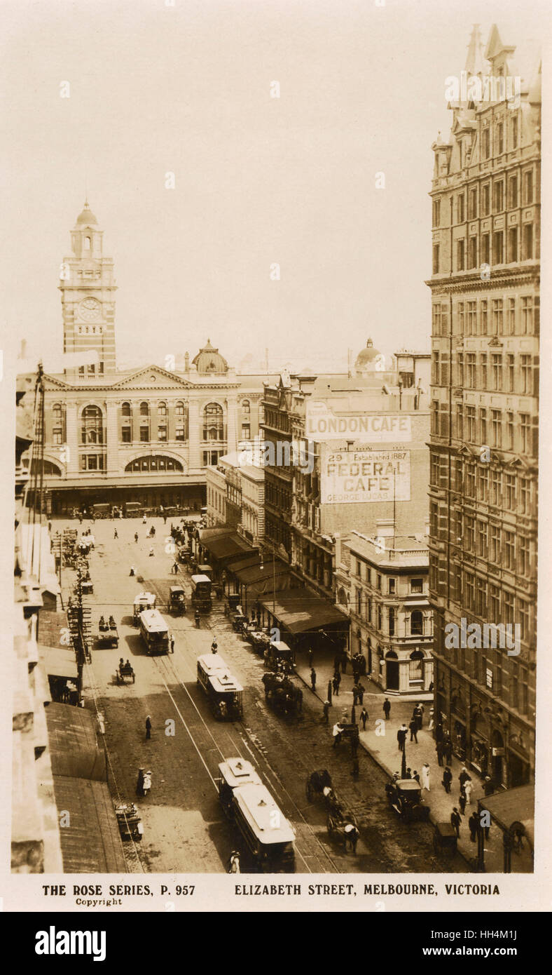 Elizabeth Street, Melbourne, Victoria, Australie Banque D'Images