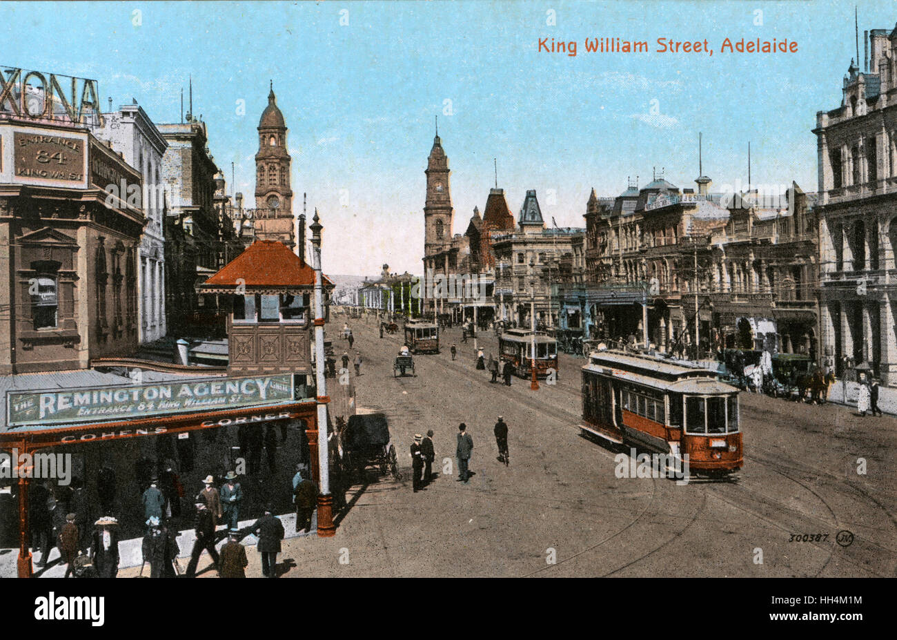 King William Street, Adelaide, Australie du Sud. Banque D'Images