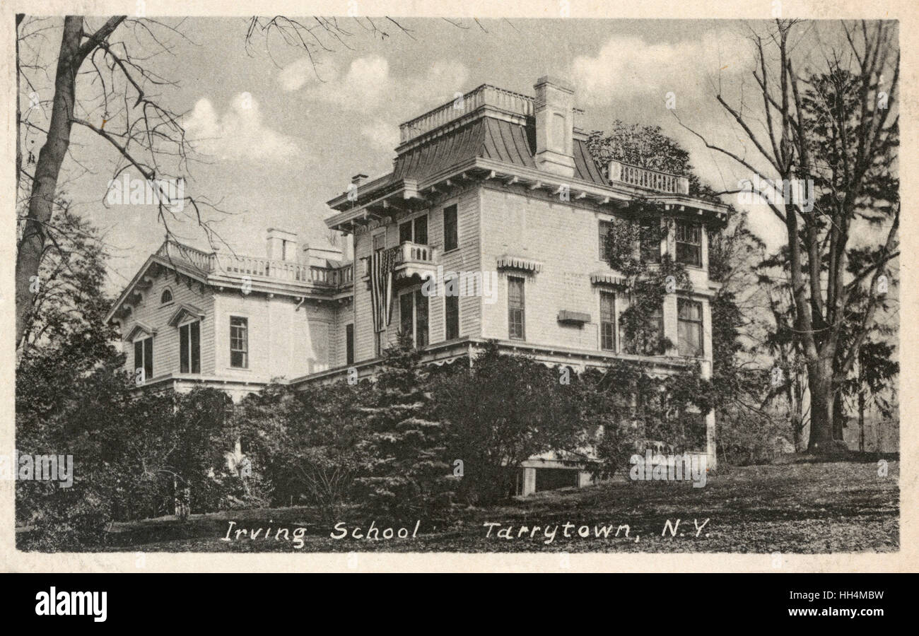 Irving School, Tarrytown, Westchester County, État de New York, États-Unis Banque D'Images