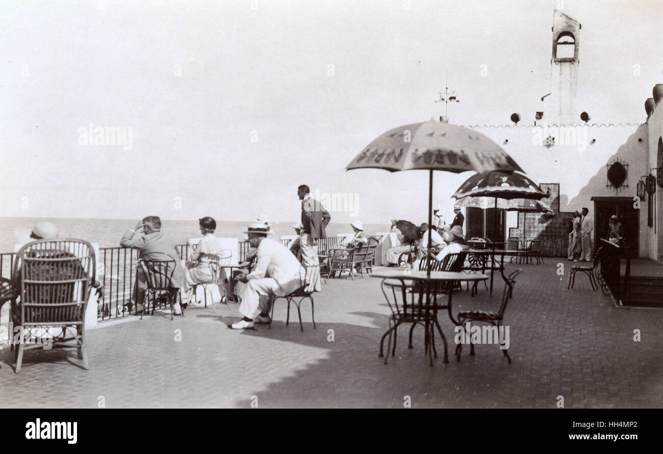 Restaurant de style Hacienda, Tijuana, frontière Mexique/États-Unis Banque D'Images