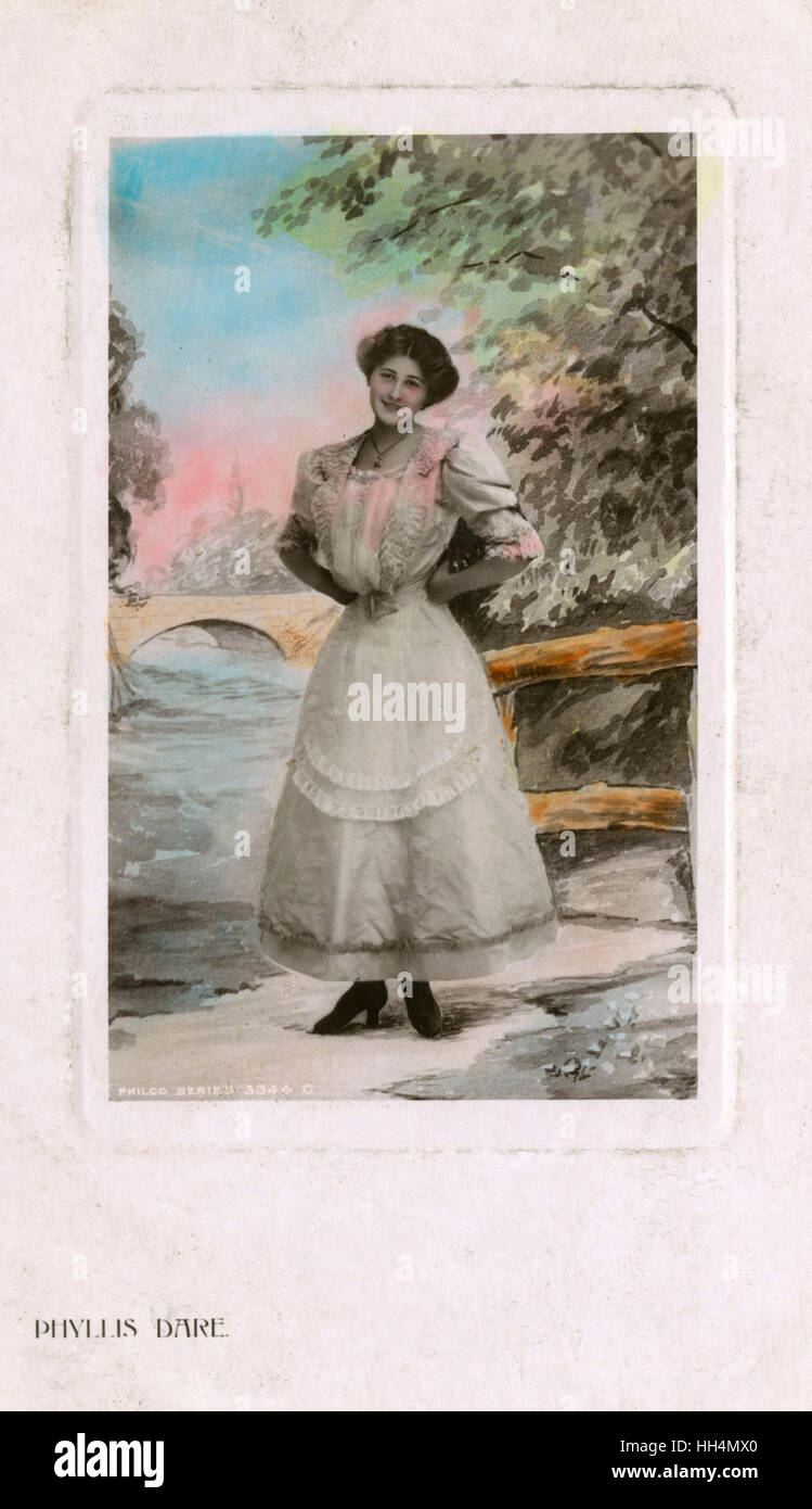 Phyllis Dare - chanteuse et actrice anglaise Banque D'Images