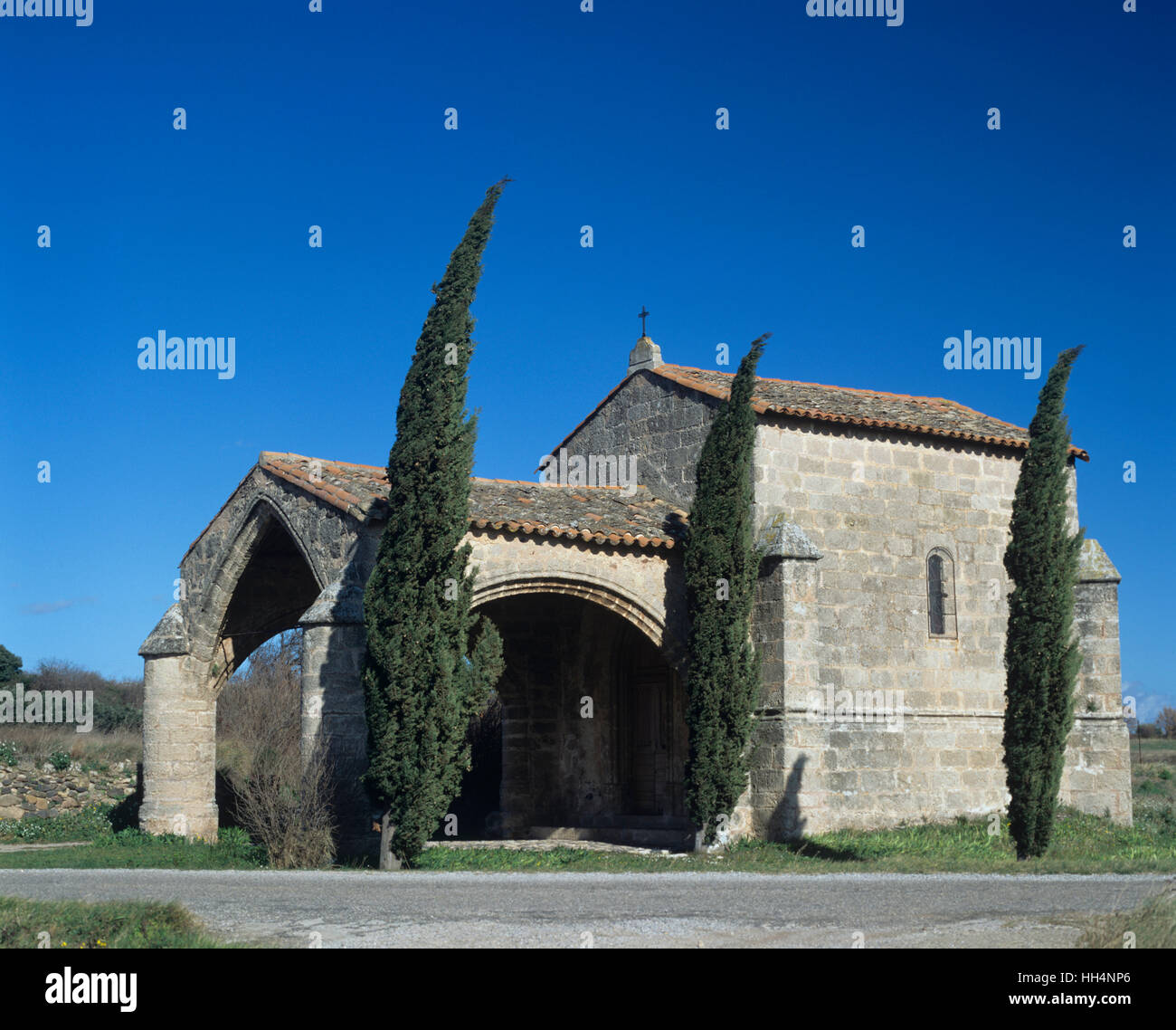 Chapelle Hortus, France, Languedoc-Roussillon, Ceylar Banque D'Images