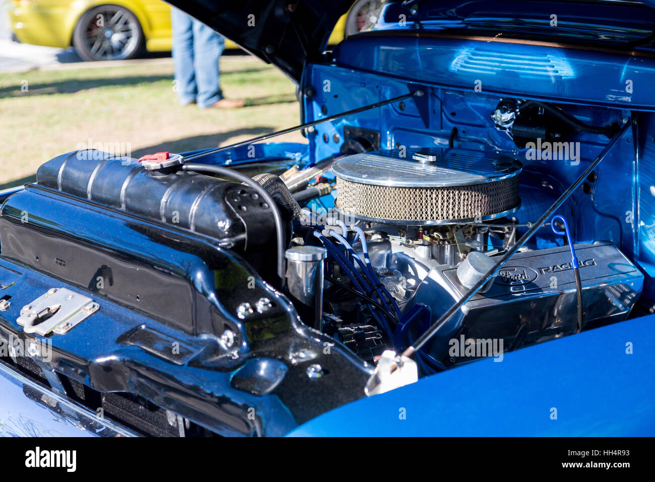 ATLANTA, GÉORGIE - Juillet 3, 2016 : La caféine et l'Octane est reconnu nationalement car show organisées chaque mois, affichant des centaines de voitures de muscle et classique Banque D'Images