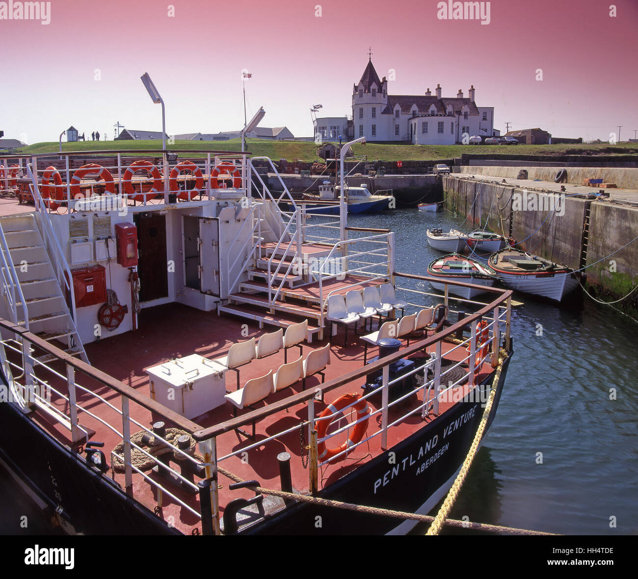 John O Groats Harbour, Cathness, Ecosse Banque D'Images