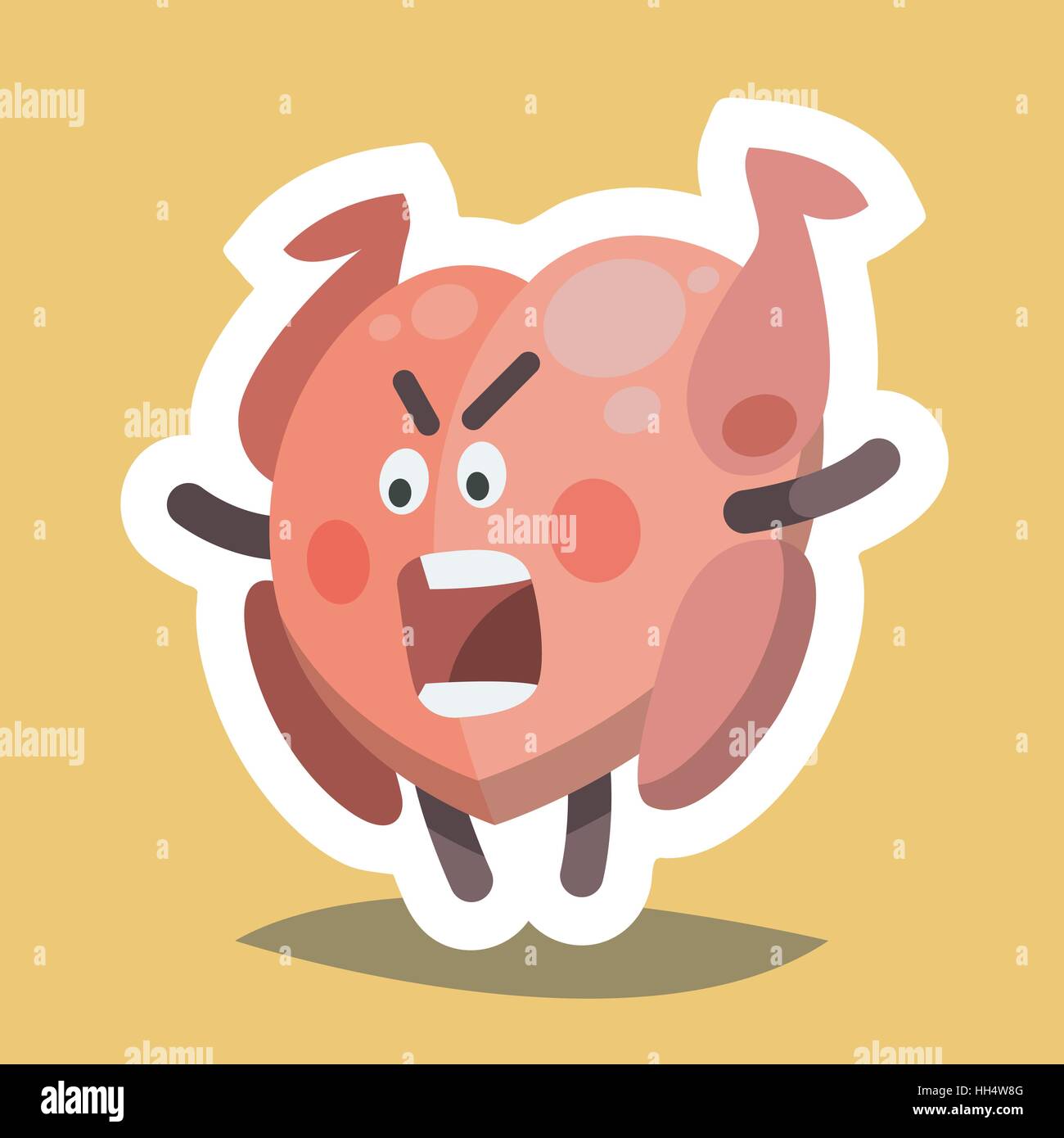 Vector illustration émoticône icône emoji sur le thème de l'automne maison de vacances. Emoticon automne joyeux Thanksgiving Day. Le mal de la Turquie. Illustration de Vecteur