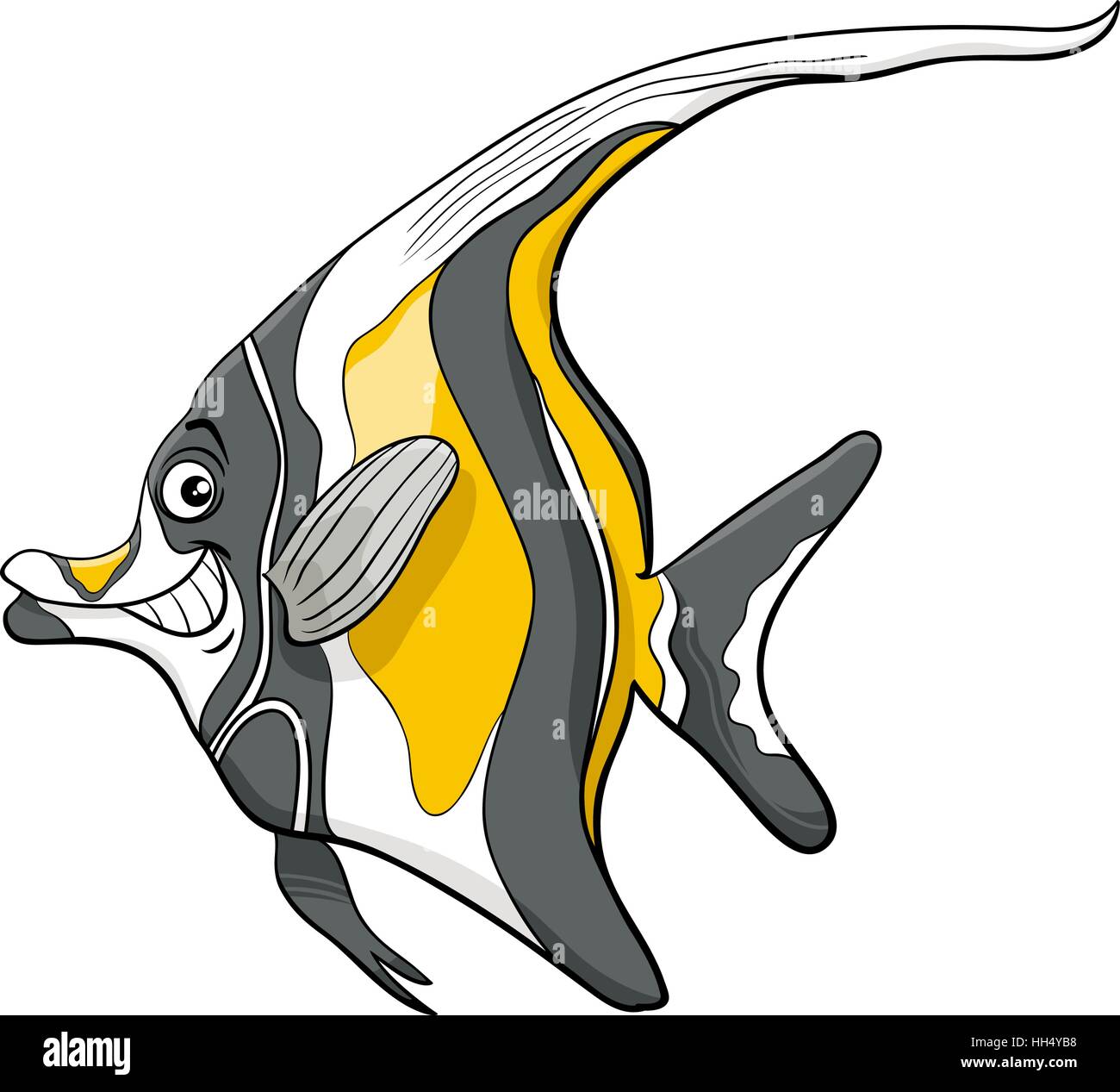 Cartoon Illustration de poisson Idole maure personnage animal Sea Life Illustration de Vecteur