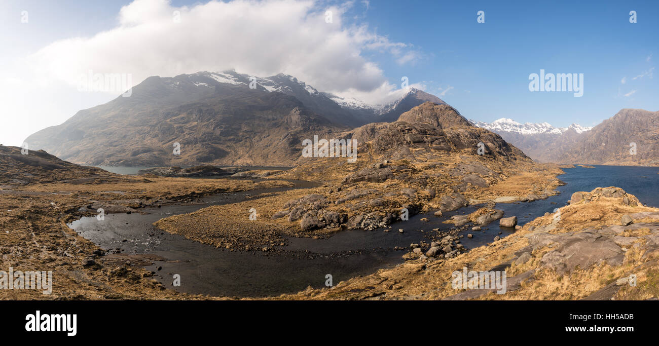 Loch Coruisk et les Cuillin de sgurr na ires, île de Skye, en Ecosse. Banque D'Images