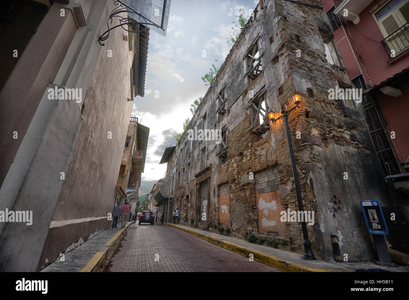 25 juin 2016, la ville de Panama, Panama : les ruines dans la carie dans Casco Viejo le centre historique de la capitale Banque D'Images