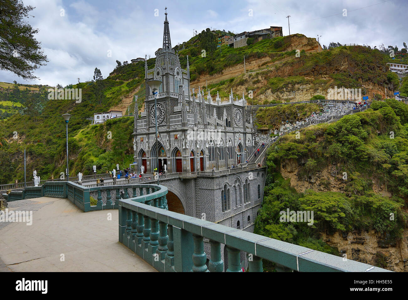 Le sanctuaire de Las Lajas à Ipiales Colombie Banque D'Images