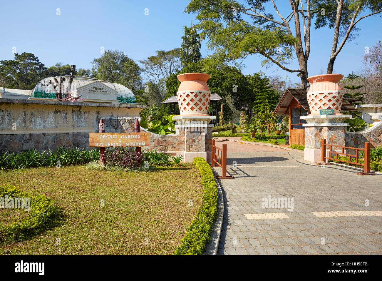 Orchid Garden et Musée des papillons, National Kandawgyi Botanical Gardens, pyin u lwin, Pyin Oo Lwin (Maymyo), Myanmar Banque D'Images