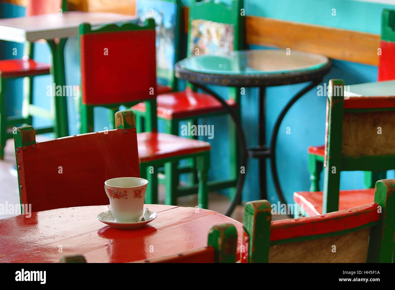 Libre d'une tasse de café dans un café de Colombie El Jardin Banque D'Images