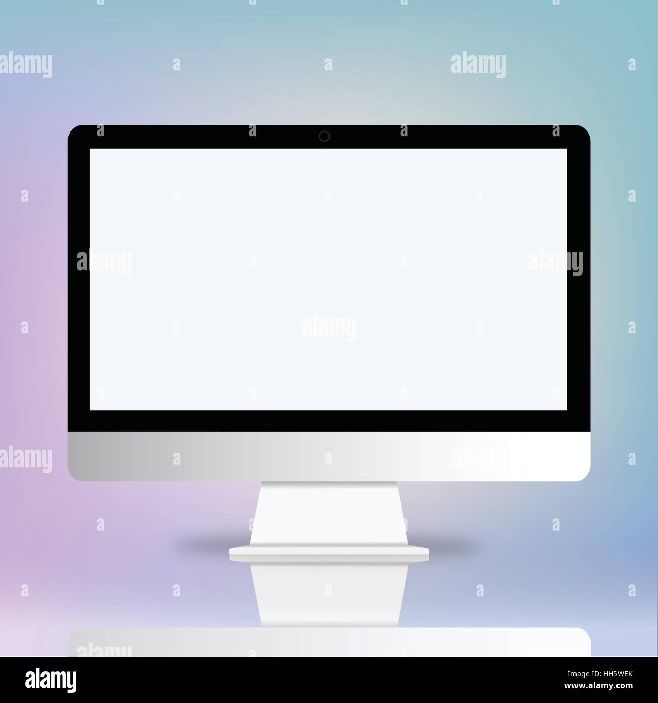 Ordinateur de bureau écran Compuer Icône Technologie Concept de vecteur Illustration de Vecteur