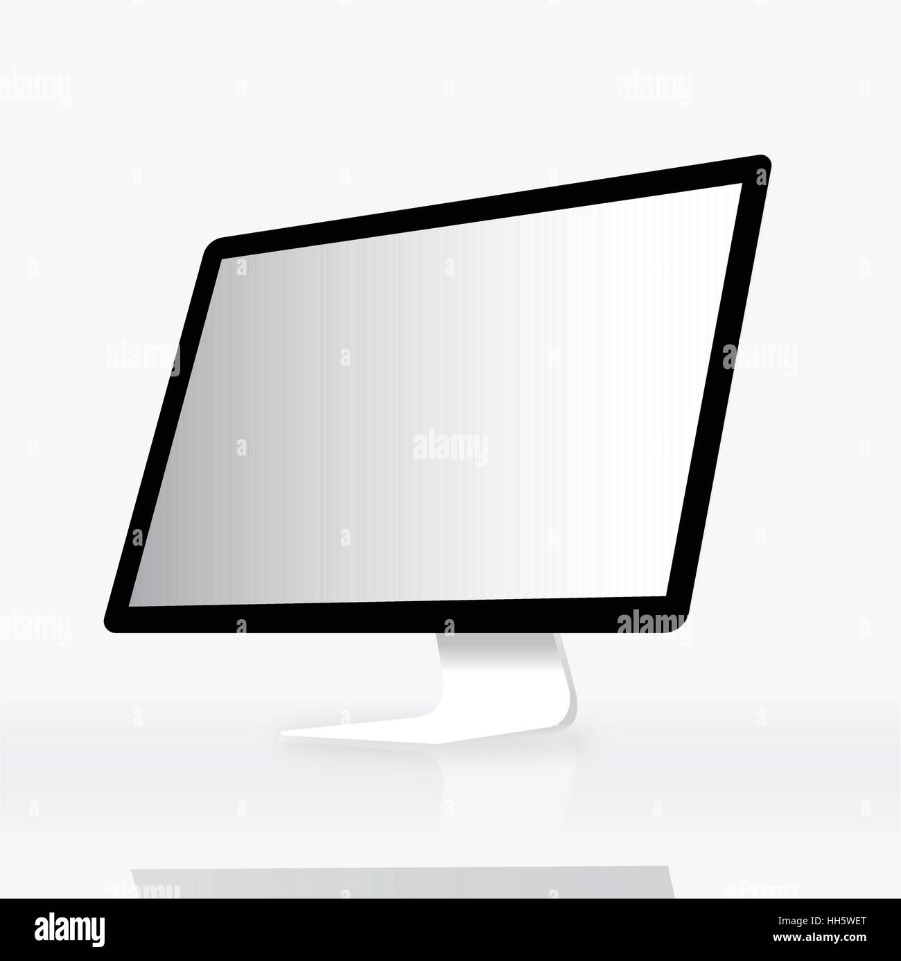 Ordinateur de bureau écran Compuer Icône Technologie Concept de vecteur Illustration de Vecteur