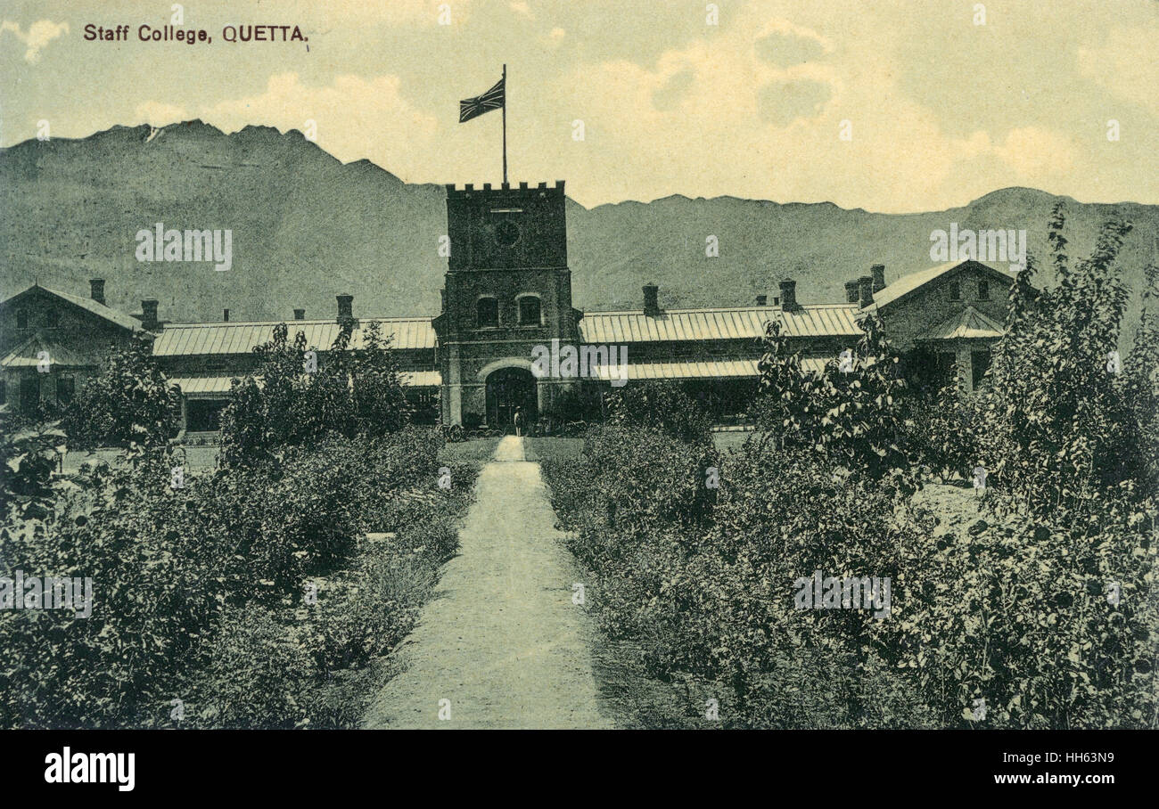 Collège d'état-major militaire, Quetta, Baloutchistan, Inde britannique Banque D'Images