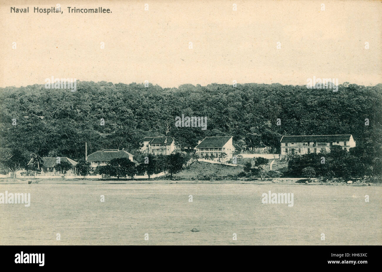 L'hôpital naval, Trincomalee, Province orientale, de Ceylan (Sri Lanka). Banque D'Images