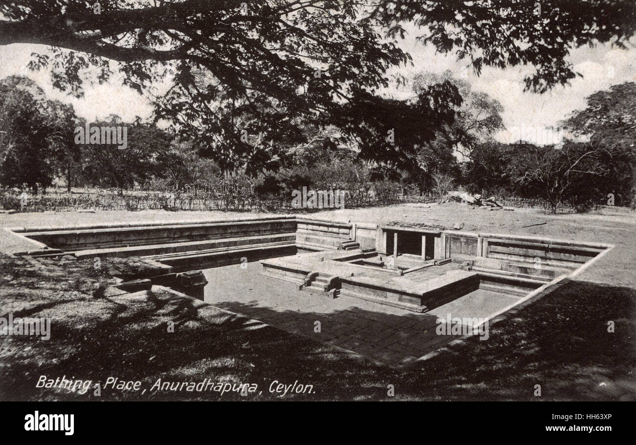 Thermes, Anuradhapura, Ceylan (Sri Lanka) Banque D'Images