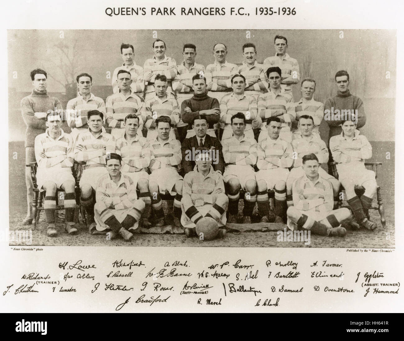 Équipe de football Queen's Park Rangers FC Banque D'Images