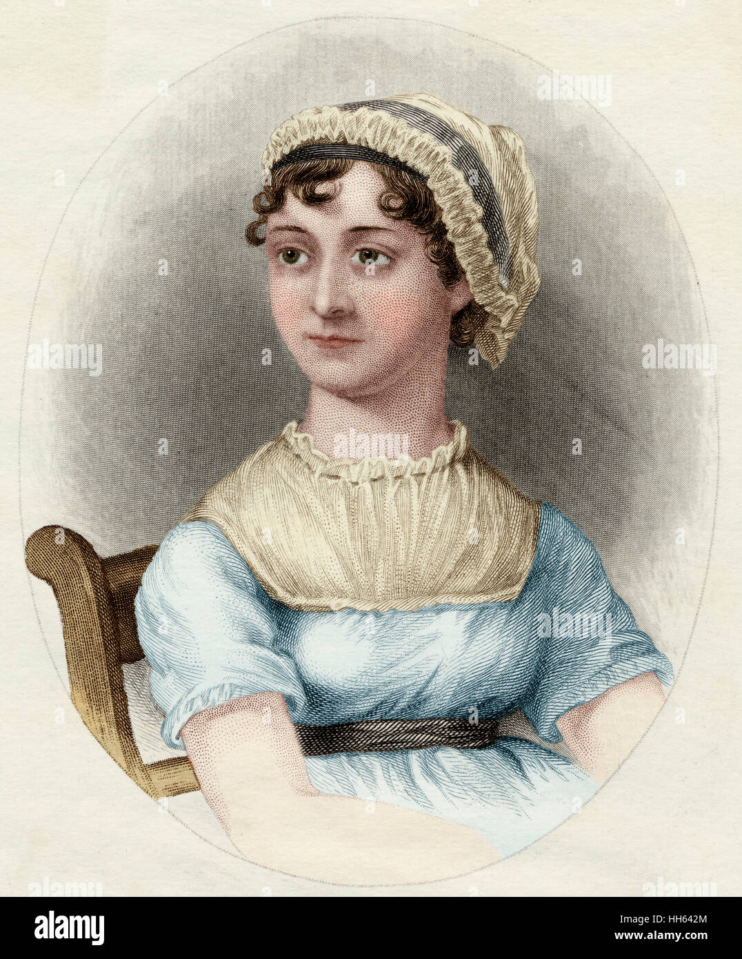 Jane Austen (1775-1817) - romancier anglais. Banque D'Images