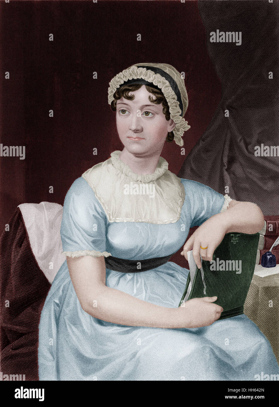 Jane Austen (1775-1817) - romancier anglais. Banque D'Images