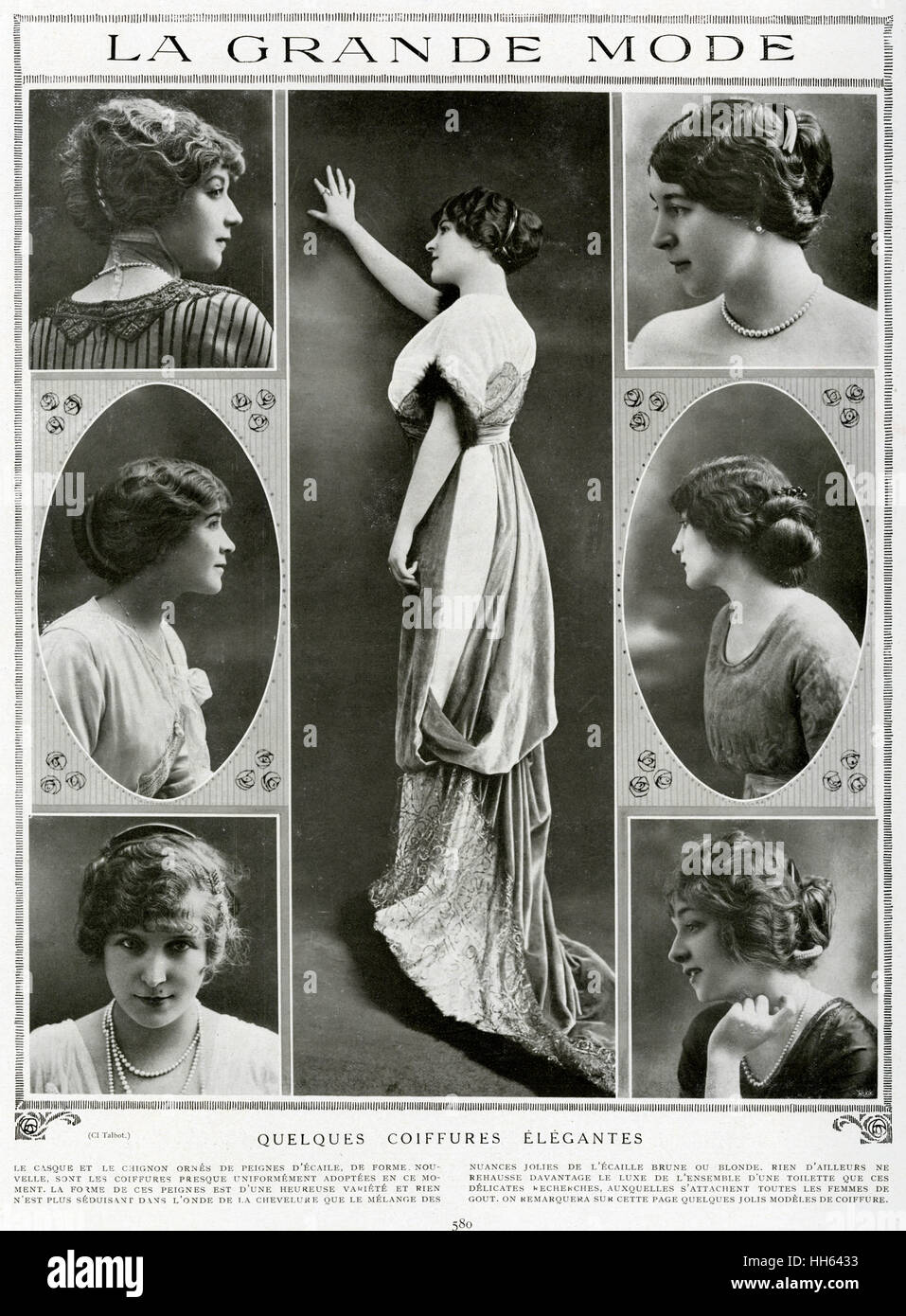 Styles de cheveux de haute couture 1912 Banque D'Images
