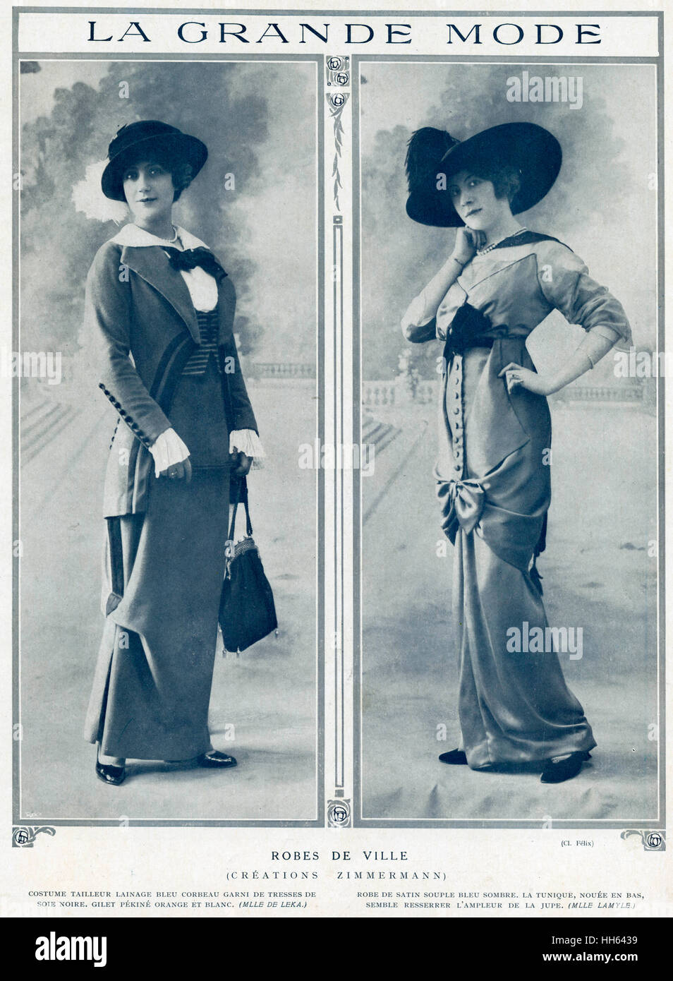 Ville haute couture &#8203;&#8203;robes 1912 Banque D'Images