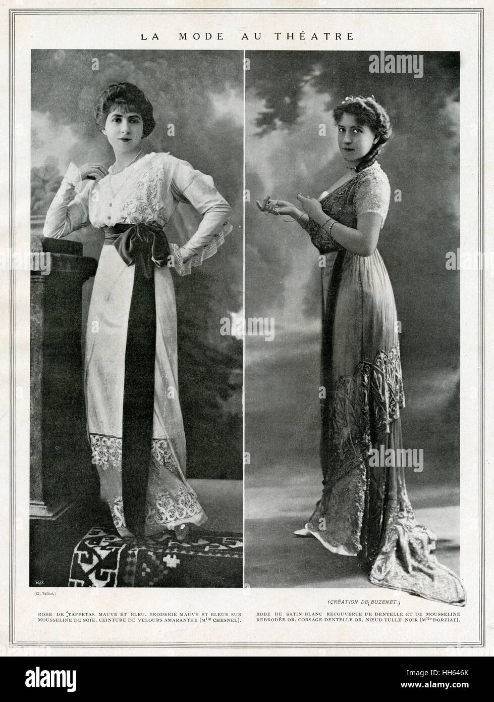 La mode au théâtre 1912 Banque D'Images