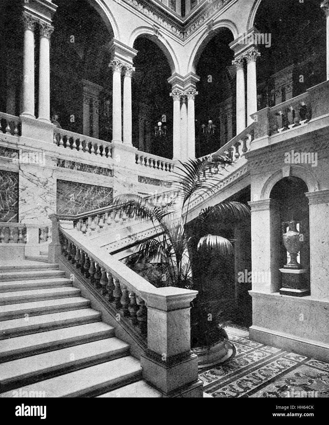 Le Grand escalier de Dorchester House Banque D'Images