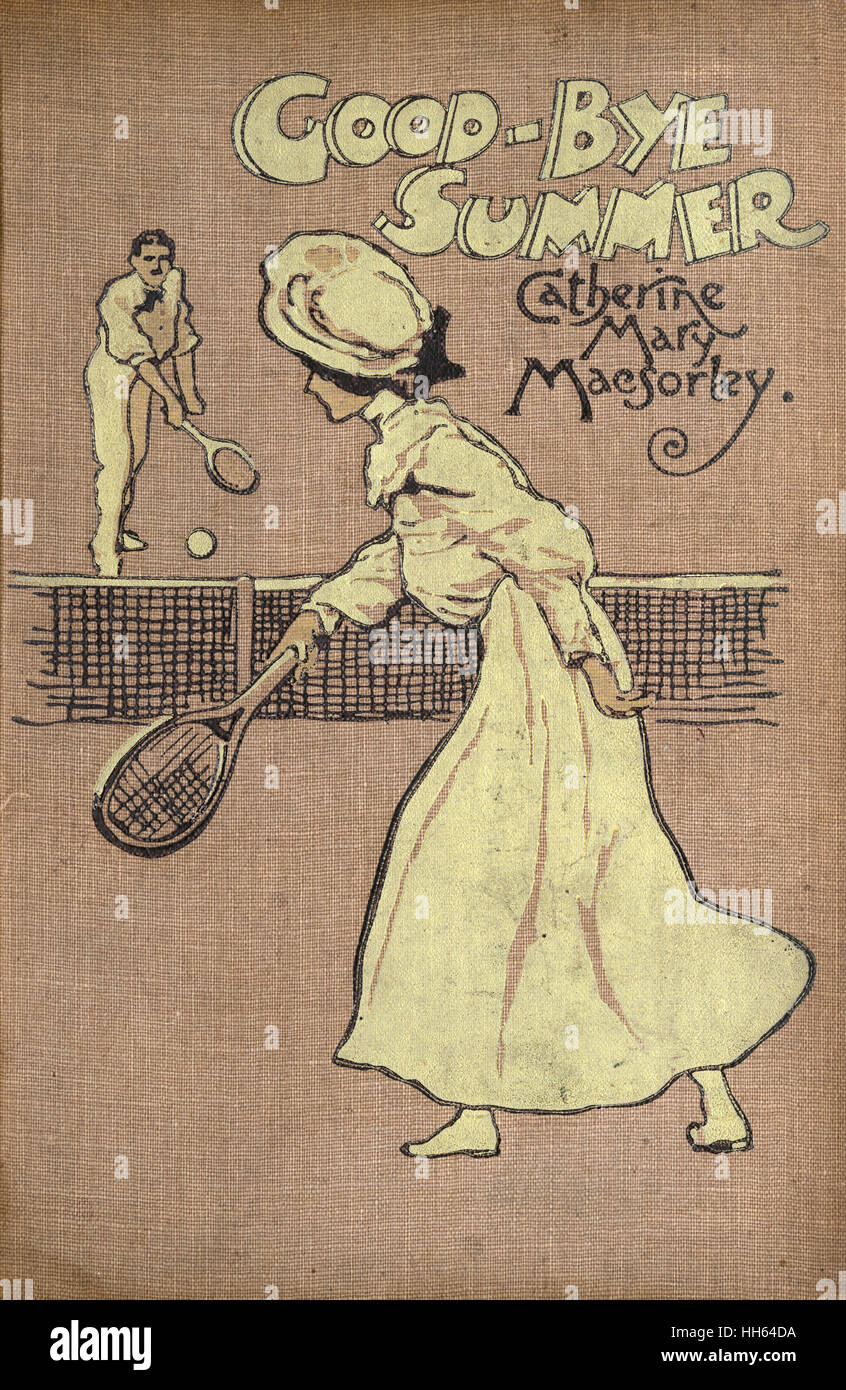 Couverture de livre - au revoir été - jeu de tennis Banque D'Images
